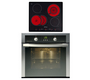 Kuchnia z płytą ceramiczną Mastercook M8EKP FX + C3 D60 Z2 X
